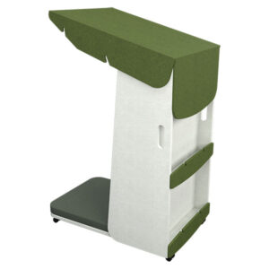 Sabal Reading Tree - Olive PET, Face Out Book Shelving, Casters