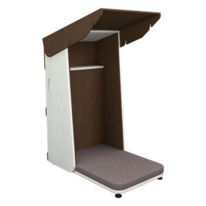 Sabal Reading Tree - Bark PET, Arauco Chantilly Flax, Side Panels, Glides