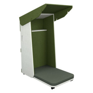 Sabal Reading Tree - Olive PET, Arauco Chantilly Flax, Side Panels, Casters