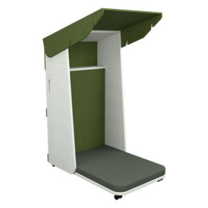 Sabal Reading Tree - Olive PET, Arauco Chantilly Flax, No Side Panels, Casters