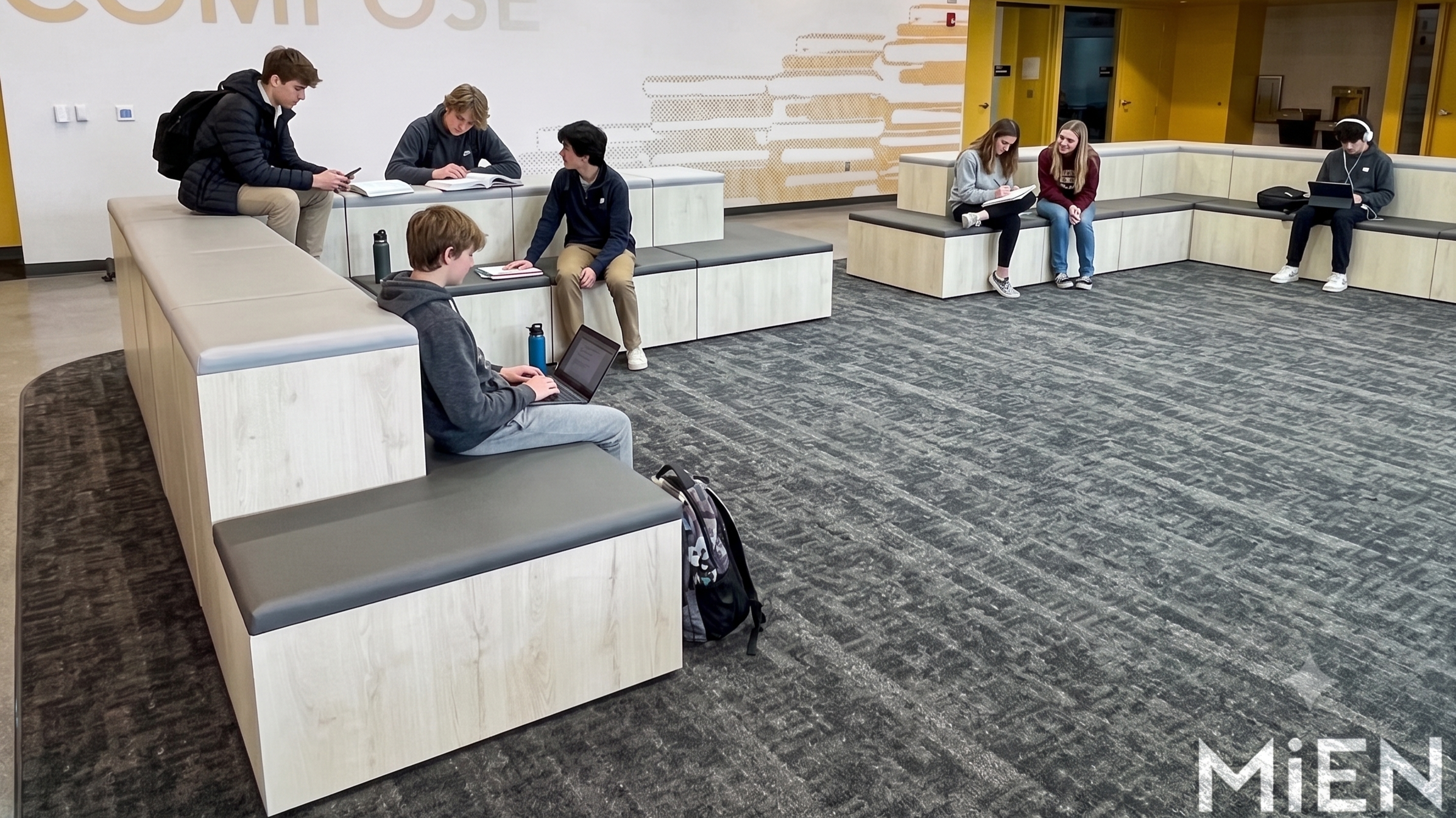 Flex Steps Common Area with Students Watermark 16x9